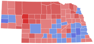 1982 Nebraska gubernatorial election results map by county.svg