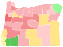 Republican primary results by county:

Ron Saxton
50-55%
45-50%
40-45%
35-40%
Kevin Mannix
35-40%
30-35%
Jason Atkinson
45-50%
35-40% 2006 Oregon gubernatorial election, Republican primary results map by county.svg