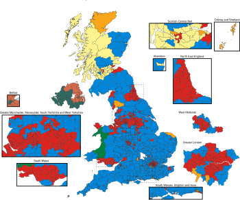 מפת מחוזות הבחירה בממלכה המאוחדת