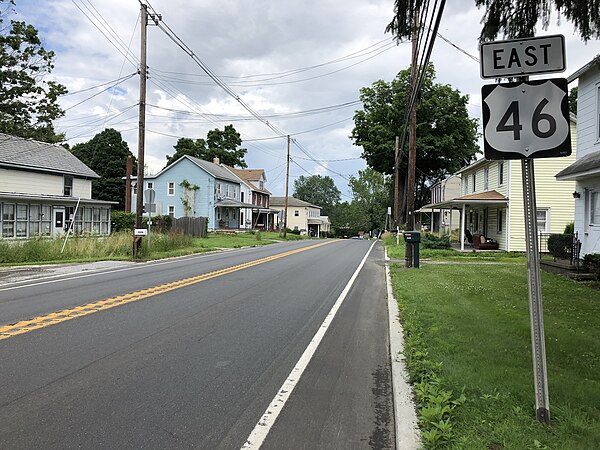 View east along U.S. Route 46 in Independence Township