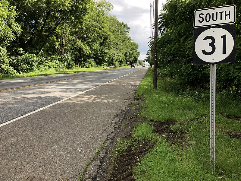 File:2018-06-28 16 17 57 View south along New Jersey State Route 31 just south of Warren County Route 628 (Jackson Valley Road) in Washington Township, Warren County, New Jersey.jpg