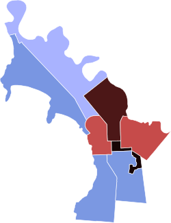 2021 Burlington, Vermont borgmestervalg efter byrådsdistrikt.svg