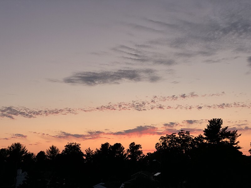 File:2023-07-22 20 33 45 Sky just after sunset viewed from Westwood Drive in the Mountainview section of Ewing Township, Mercer County, New Jersey.jpg