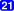 21 weiß, blau abgerundetes Rechteck.svg