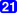 21 wit, blauw afgeronde rechthoek.svg