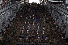 24th MEU onboard a C-17 Globemaster III at Ali Al Salem Air Base, Kuwait, August 13, 2021 24th MEU Marines depart Ali Al Salem.jpg