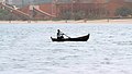 nelayan dengan kano di ghana