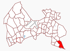 Vandakarta med Västersundom markerat