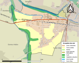 Mappa a colori che mostra l'uso del suolo.