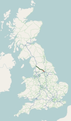 Course of the A 65