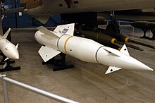 An AGM-12C at the National Museum of the United States Air Force AGM-12C Bullpup-B missile on display at NMUSAF.jpg