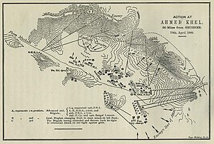 Карта сражения при Ахмед-хель