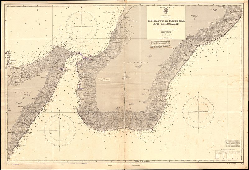 File:Admiralty Chart No 3935 Stretto di Messina and Aproaches, Published 1945.jpg