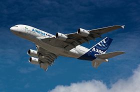 Airbus A380 en vol.