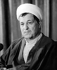 Akbar Hashemi Rafsanjani during a press conference, 1987.jpg