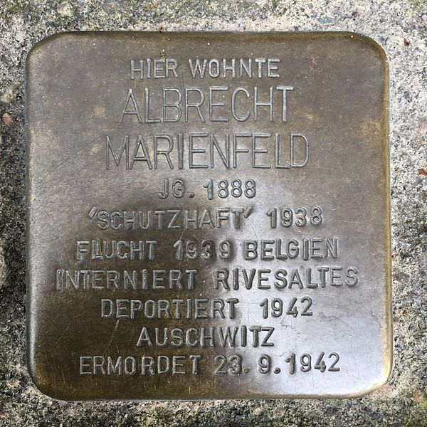 File:Albrecht Marienfeld Stolperstein.jpg