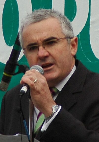 Wilkie speaking at an anti-pulp mill rally in 2007