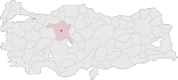 Stadens och provinsens läge i Turkiet.