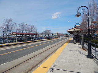 <span class="mw-page-title-main">Aquarium station (River Line)</span> Light rail station in New Jersey, USA