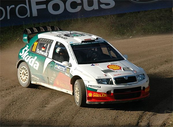 Schwarz at the 2005 Rally Finland