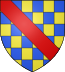 Arms of Clifford (a bend gules).svg