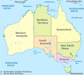 Australia, administrative divisions - de - colored.svg