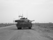 A Challenger 2 from the Royal Dragoon Guards on Operation Charge of the Knights B Sqn Bridge 2.gif