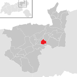 Poloha obce Bad Häring v okrese Kufstein (klikacia mapa)
