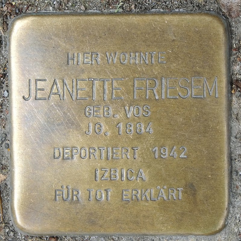 Bad Neuenahr Stolperstein Jeanette Friesem geb. Vos 2890.JPG