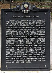 BaguioTeacher'sCamp HistoricalMarker BaguioCity Benguet.jpg