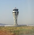 Barcelona–El Prat International Airport air traffic control tower, El Prat de Llobregat, near Barcelona, Spain