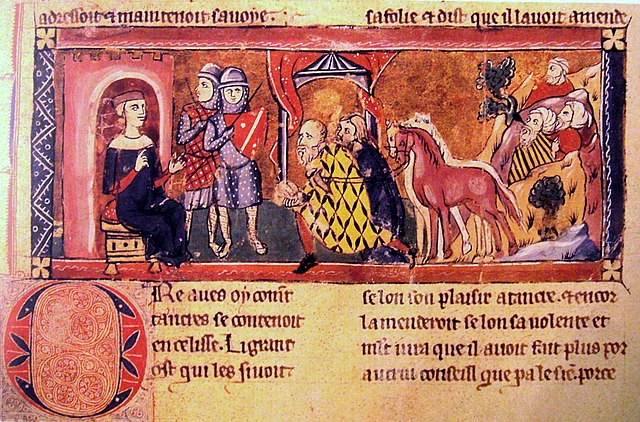 Baldwin of Boulogne receiving the homage of the Armenians in Edessa.