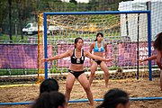 Deutsch: Beachhandball bei den Olympischen Jugendspielen 2018; Tag 6, 11. Oktober 2018; Mädchen, Platzierungsrunde - Amerikanisch Samoa-Hongkong 0:2 English: Beach handball at the 2018 Summer Youth Olympics at 11 October 2018 – Girls Consolation Round – American Samoa-Hong Kong 0:2