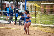 Deutsch: Beachhandball bei den Olympischen Jugendspielen 2018; Tag 6, 11. Oktober 2018; Mädchen, Platzierungsrunde - Mauritius-Türkei 0:2 English: Beach handball at the 2018 Summer Youth Olympics at 11 October 2018 – Girls Consolation Round – Mauritius-Turkey 0:2