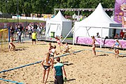 Deutsch: Beachhandball bei den Olympischen Jugendspielen 2018; Tag 3, 9. Oktober 2018; Mädchen, Vorrunde, Gruppe A - Kroatien-Ungarn 0:2 English: Beach handball at the 2018 Summer Youth Olympics at 9 October 2018 – Girls Preliminary Round Group A‎ – Croatia-Hungary 0:2