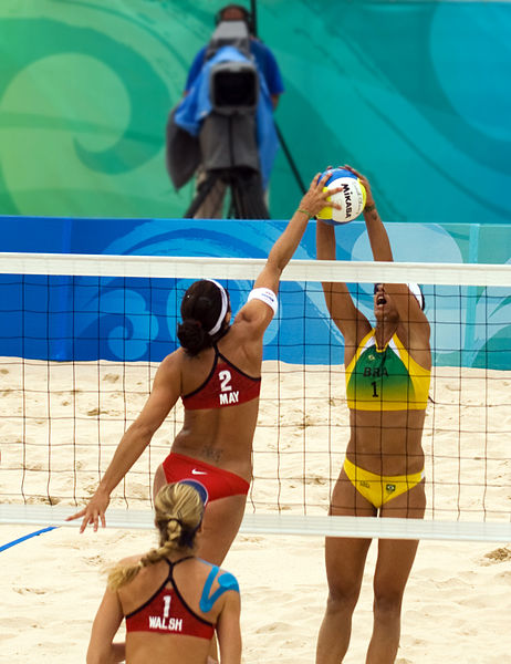 File:Beach volley at the Beijing Olympics - USA v. Brazil.jpg