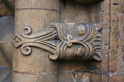 Typical Norman 12th-century decoration on the west front
