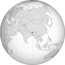 Bhutan - Localizzazione