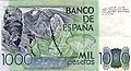 Old bill of 1000-peseta