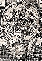 Wappen des Wormser Bischofs Philipp Kratz von Scharfenstein (1540–1604)