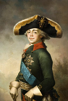Pavel I. Petrovič v roce 1796 na portrétu Vladimira Borovikovského