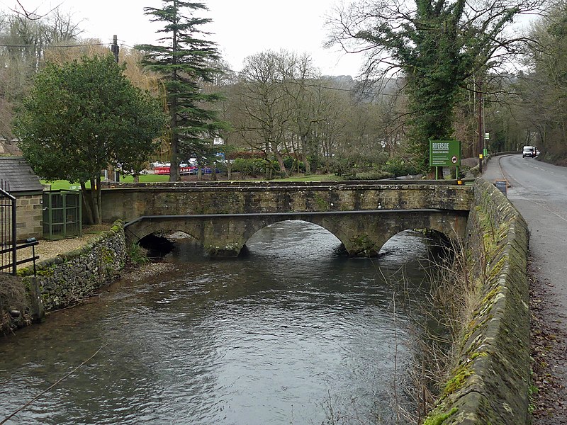 File:Bridge over River Wye at Lumford Mill.jpg