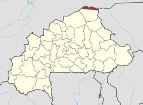 Území Agacher na mapě Burkiny-Faso
