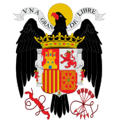 Escudo durante el régimen de Franco, versión abreviada.