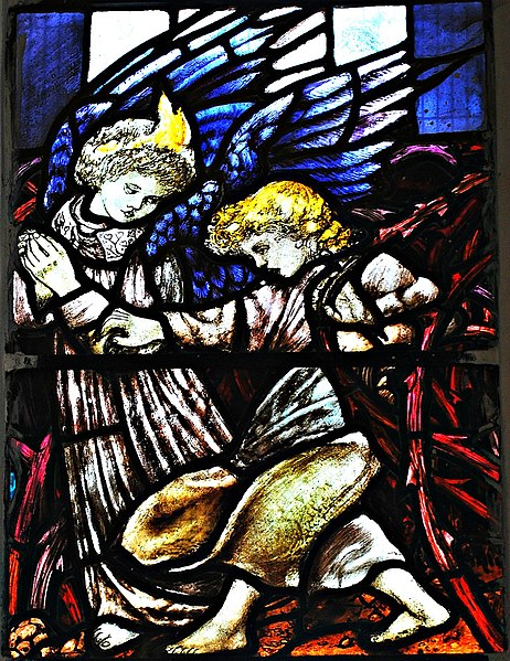 "Playful Angels" window (1899), St. Andrew, Farnham, Surrey
