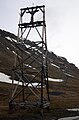 Cableway to abandoned coalmine near Longyearbyen, Svalbard, Norway.
