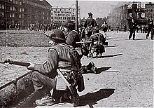 Canadian soldiers during the Battle of Groningen in April 1945