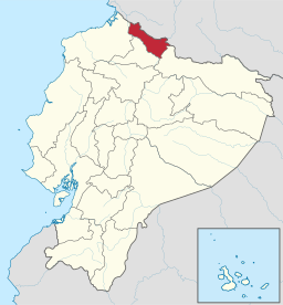 Provinsens läge i Ecuador.