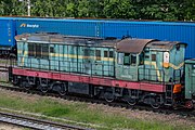 English: ChME3 diesel electric locomotive, Šabany station. Minsk, Belarus Беларуская: ЧМЭ3, станцыя Шабаны. Мінск, Беларусь Русский: ЧМЭ3, станция Шабаны. Минск, Беларусь