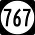 State Route 767 işaretçisi